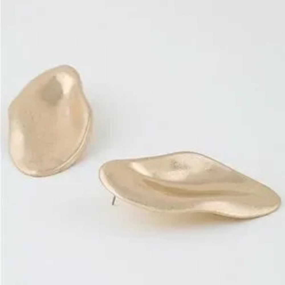 Abstract Ripple Statement Earrings (5036) - Picture 2 of 4